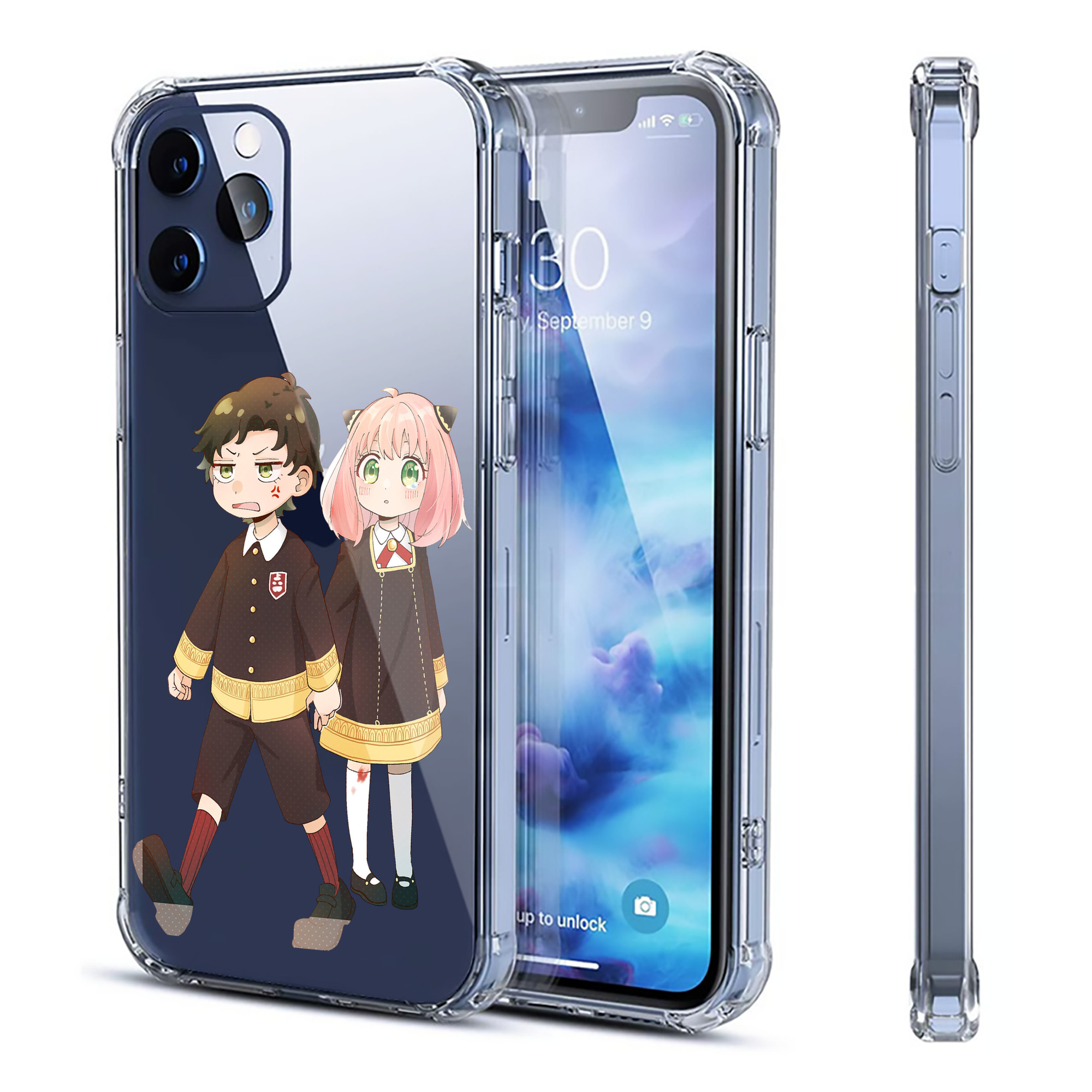 （画像用） SPY×FAMILY间谍家家酒 【iPhone 12シリーズ対応】透明スマホケース（クリアソフトケース）